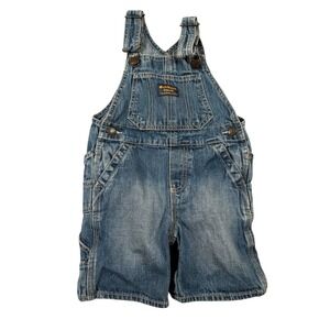 OshKosh B'gosh Denim Shortalls Overalls Kids 24 Months Blue Cotton farmcore cute